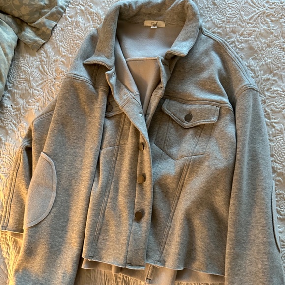 Easel Grey sweatshirt jacket - Picture 2 of 5